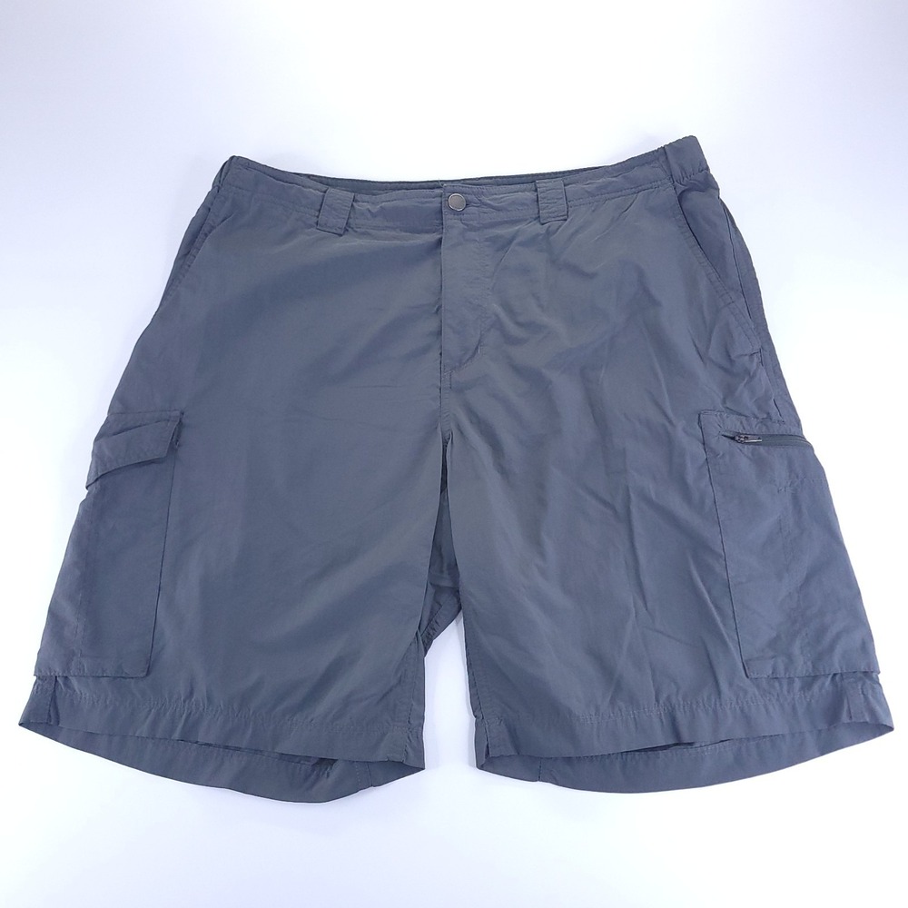 Columbia Cargo Shorts Mens 38 Meas 36 x 10 Charcoal Gray Gorpcore Packable